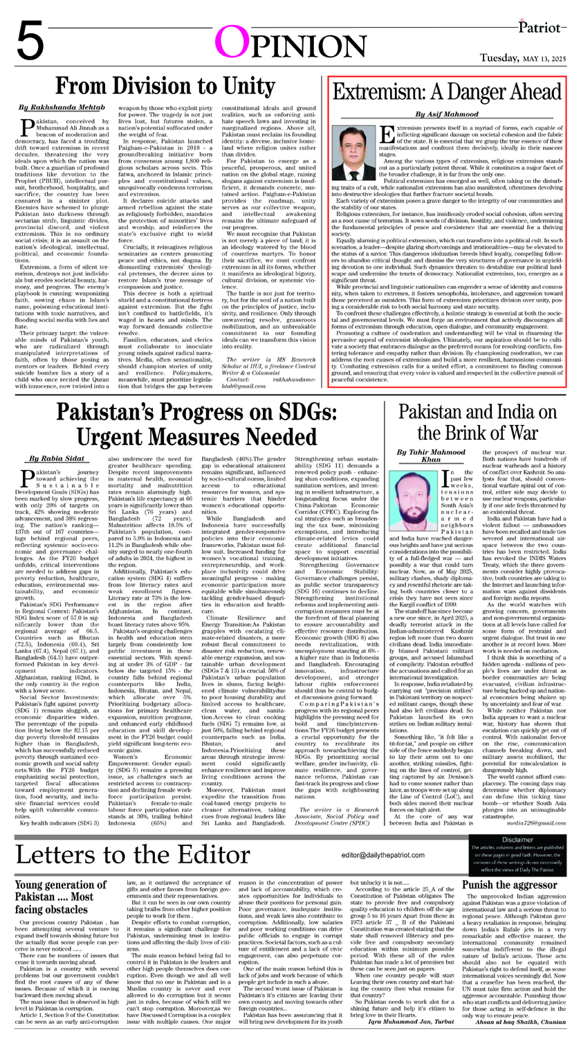 P5-Daily The Patriot 13-05-2025