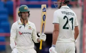 Webster and Carey again steady Australia in West Indies