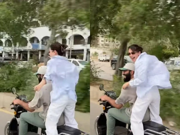 Video of Hania Aamir dancing on a motorcycle goes viral on social media
