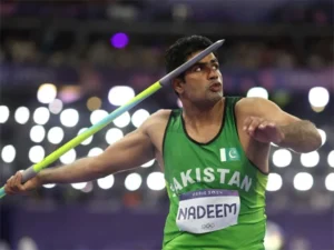 Olympian Arshad Nadeem arrives in Lahore after undergoing shin surgery in London