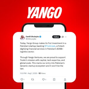 Yango Group Makes First Investment in Pakistan, Backing Logistics Fintech Trukkr