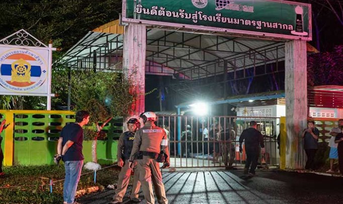 Teacher dies after Thailand school shooting
Teacher dies after Thailand school shooting
