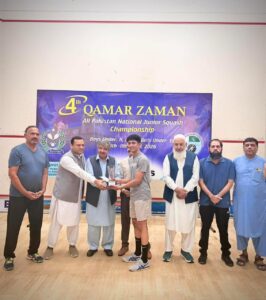 Azan Ali Khan crowned champion at 4th Qamar Zaman Junior Squash Championship