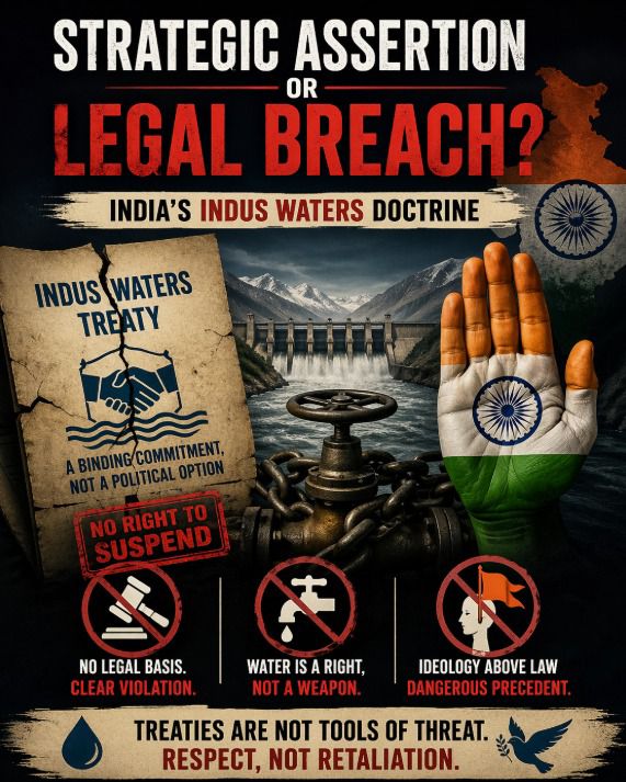 Strategic Assertion or Legal Breach? Deconstructing India’s Indus Waters Doctrine