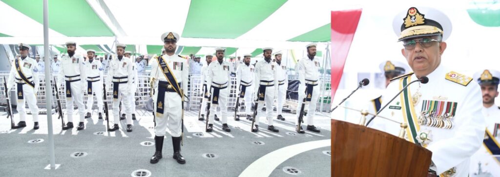 Admiral Naveed Ashraf, NI, NI (M), T Bt, Chief of the Naval Staff (CNS), emphasized the importance of a strong, balanced and technologically advanced Navy during the induction ceremony of the 2nd PN MILGEM Class Corvette, PNS KHAIBAR, into Pakistan Navy's fleet.