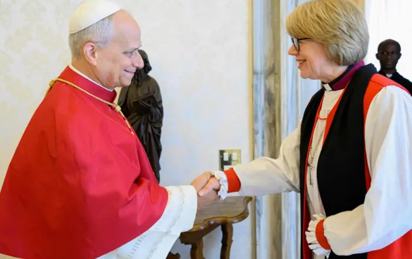 Pope meets first woman Archbishop of Canterbury