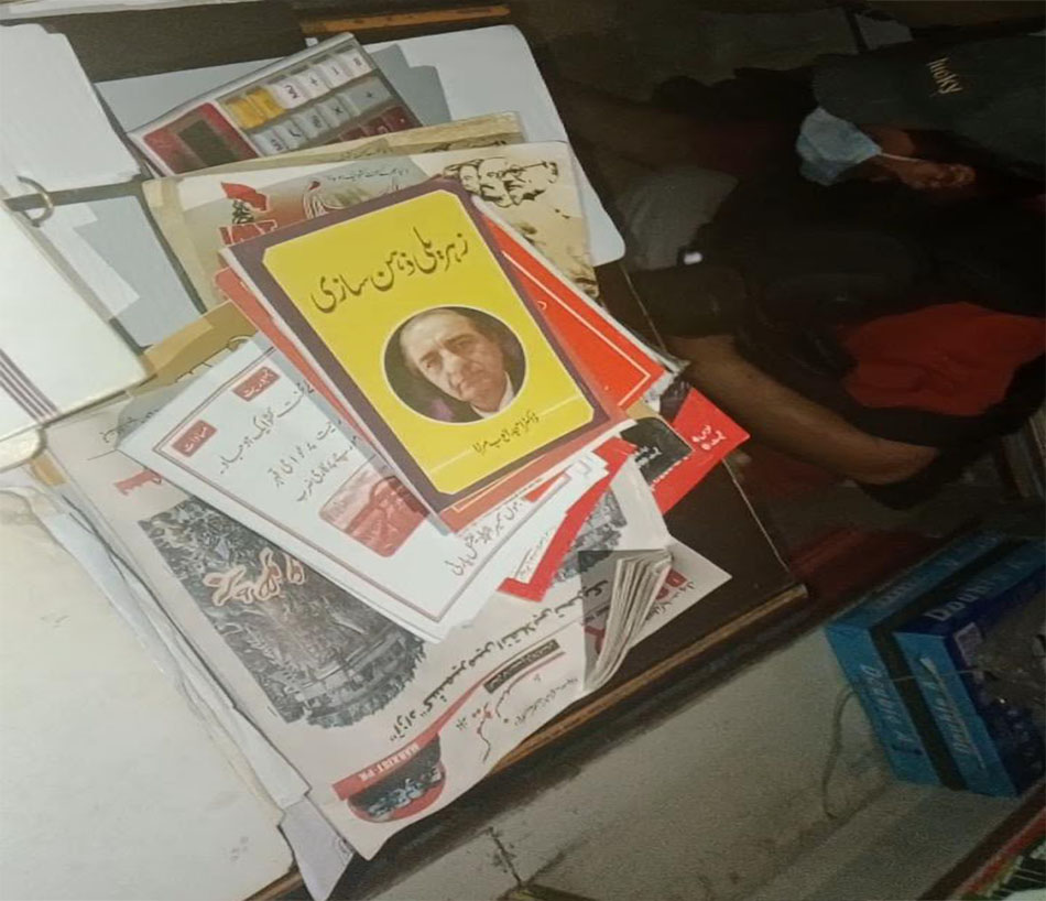 Anti-State Material Recovered from Shop of Wanted JAAC Leader Shaukat Nawaz Mir