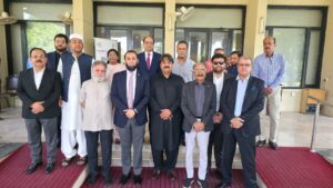 CPNE delegates meet with Federal Information Minister Mr. Attaullah Tarar, Secretary Information Mr. Ashfaq Ahmed Khalil and PIO Ms Raisa Adil in Islamabad .