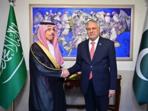 Ishaq Dar and Saudi Foreign Minister hold talks on Red Sea and Bab al-Mandab