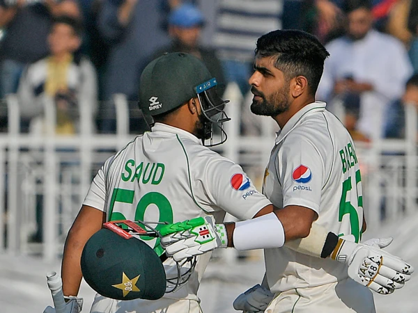 Babar Azam and Saud Shakeel improve in ICC Test batting rankings.
