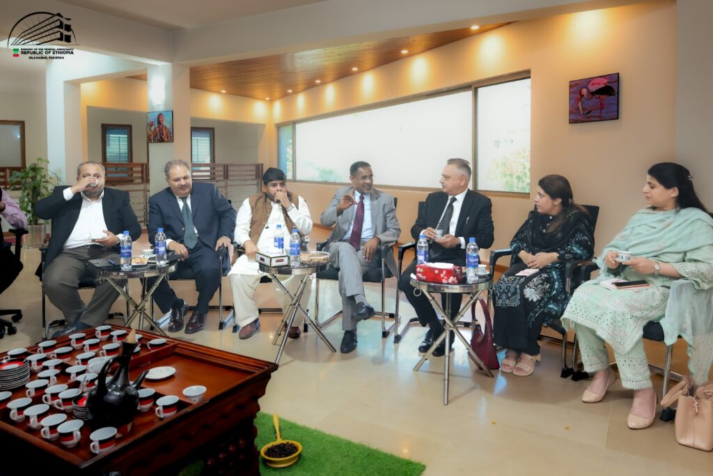 Ambassador Dr. Oumer Hosts COMSATS Rector at Ethiopian Coffee Ceremony