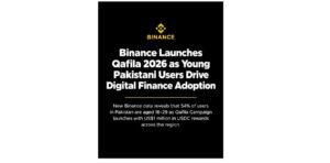 Binance Launches Qafila 2026 as Young Pakistani Users Drive Digital Finance Adoption