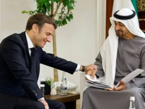 Strait of Hormuz closure; French President arrives in UAE on Gulf tour