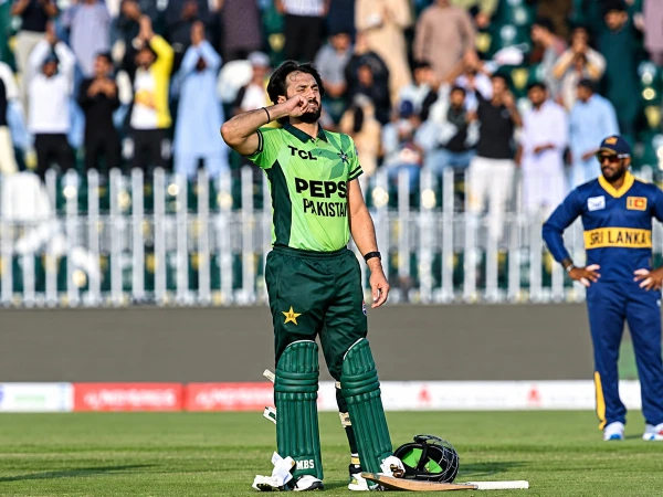 Who was the hidden message in the unique celebration after the century? Salman Ali Agha told