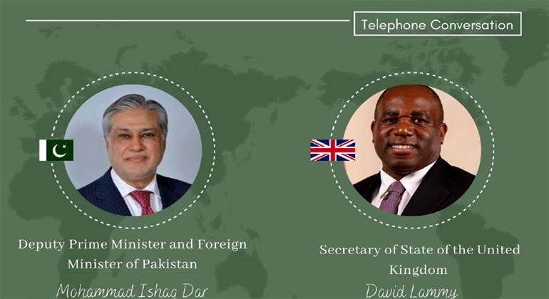 Telephone call between Deputy Prime Minister and Foreign Minister of Pakistan and Secretary of State of Foreign Affairs of the United Kingdom